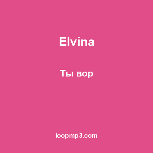 Elvina - Ты вор