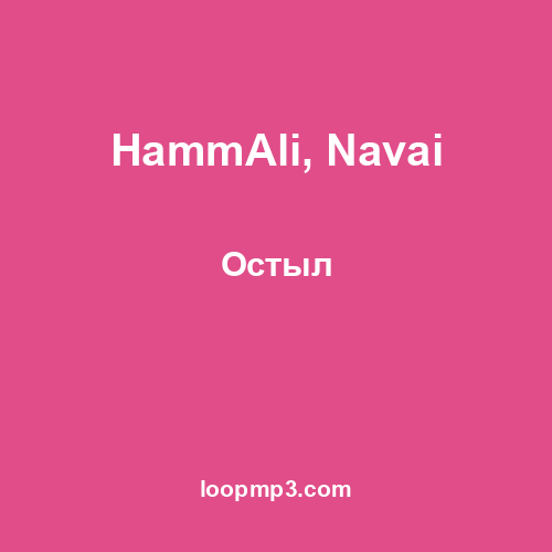 HammAli, Navai - Остыл