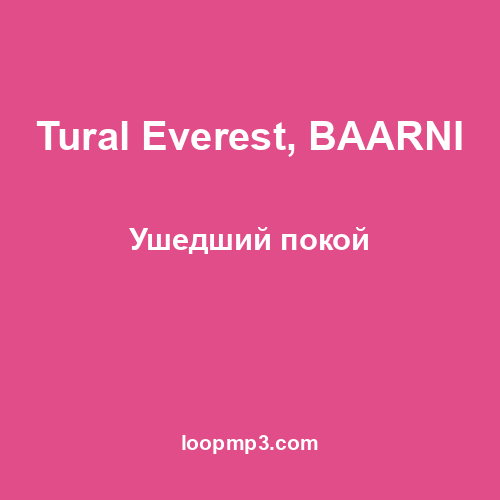 Tural Everest, BAARNI - Ушедший покой